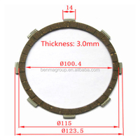 Plaques d'embrayage haute performance HF-BM pour moto, disques de friction résistants à la chaleur OEM pour moto tout-terrain 250cc 125cc et VTT