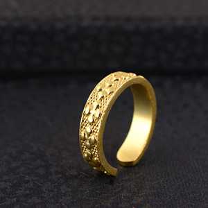 unique Design <b>Boho</b> Pattern Band <b>Ring</b> Tribal Brass <b>Rings</b> Women 18k Gold Plated Vintage Dots Geometric <b>Ring</b> for Wholesale/OEM/ODM - Product Image 3