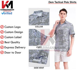 Camisas de Golf de Paintball para hombre, Polo de manga corta que absorbe la humedad, camisetas de Golf con cuello atlético, patrones estampados transpirables - Product Image 5
