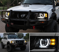 Nouvel ensemble de phares LED complets Patrol Y61 2005-2022 avec Angel Eyes DRL, projecteur 6000K 6000 Lumens, remplacement amélioré