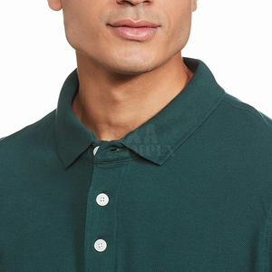 2024 venta al por mayor de algodón de secado rápido para hombres para camisetas de polo OEM manga corta gimnasio deportes Fitness ropa logotipo personalizado punto sólido - Product Image 3