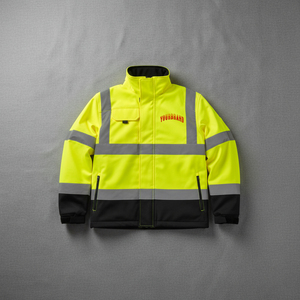 เสื้อแจ็คเก็ตนิรภัยสะท้อนแสงสำหรับฤดูหนาว ผลิตโดย OEM มองเห็นได้ชัดเจน กันน้ำ ผลิตจากโพลีเอสเตอร์ 100% มาตรฐาน ANSI Class 2 พร้อมไฟ LED สำหรับงาน - Product Image 6