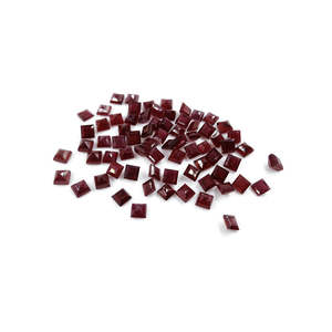 Rubis naturels de haute qualité de Bangkok, carrés calibrés de 4 mm et 5 mm, Tanzanite taille émeraude, pierres précieuses en vrac, couleur verte et rouge - Product Image 1