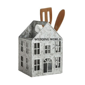 Galvanized Rustic <b>Utensil</b> Tray Rectangle Shape tabletop Flatware Caddy Classic Stylish Vintage <b>Utensil</b> Caddy - Product Image 2