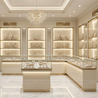 Vitrine à diamants pour bijouterie fine, nouveau style, design d'intérieur pour boutique de bijoux tendance