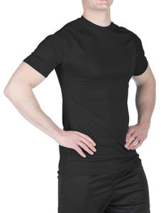 เสื้อยืดออกกำลังกายแขนครึ่งส่วนสำหรับผู้ชายเสื้อยืดโพลีเอสเตอร์สีพื้นใส่ได้ทั้งชายและหญิงทรงสลิมฟิตโลโก้ตามสั่ง - Product Image 3