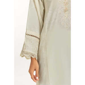 Traje de Encaje de Polycambrik de 3 Piezas con Diseño Estampado Bordado IPSTD-44749 - Product Image 3