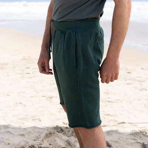 Men Green French Terry <b>Shorts</b> 100% Luxury Organic Cotton Pre Shrunk Premium Comfortable Classic Fit <b>Sweat</b> <b>Shorts</b> - Product Image 5