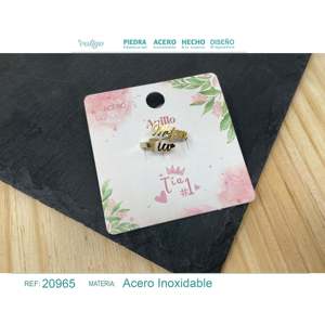 แหวนแฟชั่นเหล็กสีทองสำหรับคุณป้า - Product Image 1