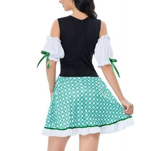 Barato adulto Oktoberfest Dirndl vestido disfraz mujer Plaid alemán cerveza Festival Cosplay bávaro vestido mucama carnaval vestido de lujo - Product Image 2