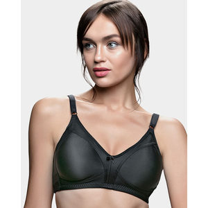 Soutien-gorge minimiseur sans armatures en polaire pour femme, motif 3D, fermeture à crochets réglable, maintien léger, en polyamide et coton, blanc, noir, beige - Product Image 2