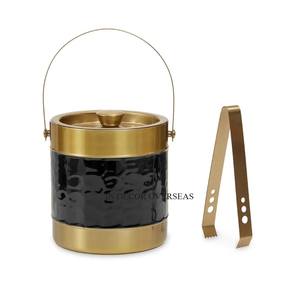 Top Quality Aluminum Casted High Grade Gold Plated Fancy Designer Ice Bucket With Stand <b>Wine</b> & Beer Bottles Cooler From India - Product Image 2