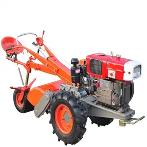Mini tracteur agricole à deux roues Mini tracteur agricole à pied Mini tracteurs de jardin à deux roues de 8 CV