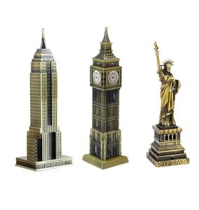 Objets décoratifs modernes en métal faits à la main, durables, pour la décoration de la maison, modèles miniatures d'attractions, 8-18 cm - Product Image 1