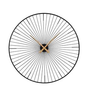 Horloge murale ronde en fer artistique pour une décoration intérieure élégante mettant en valeur la forme et l'équilibre créatifs du métal - Product Image 2