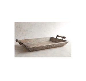 Juego de 2 bandejas de madera de gran tamaño con forma personalizada para servir comida de boda, bandeja de madera para proveedores más inmediatos de fábrica - Product Image 4