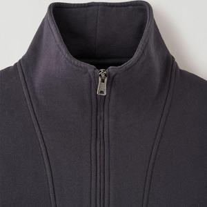 Algodón de alta calidad con logotipo personalizado de dos tonos de color bloqueado cuello vuelto media cremallera pulóver sudadera Jumper para hombres - Product Image 3