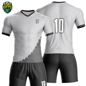 Ensembles d'uniformes de football 100 % polyester respirants et légers à manches courtes avec motifs imprimés, service OEM disponible, toutes tailles - Product Image 2