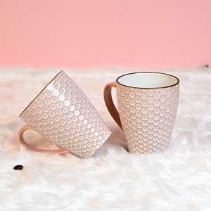 Ensemble de 2 tasses à café en porcelaine fine Nexus Unique, vert menthe/rose blush, design minimaliste luxueux, idéal pour les cadeaux - Product Image 4