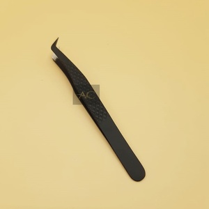 ชุดแหนบติดขนตาเคลือบดำคุณภาพสูงระดับมืออาชีพ ทนทาน ด้ามจับเพชร ปลายแหลม กระจกสี่เหลี่ยม สแตนเลส - Product Image 5