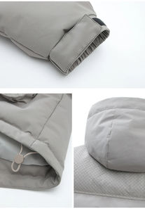 Veste matelassée en duvet véritable légère sans manches avec fermeture éclair pour hommes manteau d'hiver de style rue haute avec toile toile toile - Product Image 5