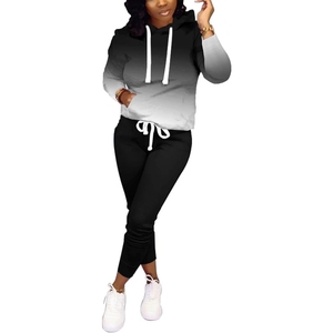Custom Color Sublimation Printed Winter Hooded Streetwear Solid Eco-Friendly Breathable Lightweight 100% <b>Polyester</b> <b>Tracksuit</b> - Product Image 2