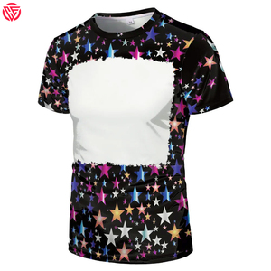 Nouveaux T-shirts d'été tricotés à manches courtes pour hommes et unisexe, imprimés par sublimation, en tissu polyester/coton anti-rétrécissement - Product Image 2