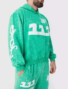 2026 Custom High Quality Cotton Acid <b>Washed</b> Oversized Track Suit Vintage Men Ruining Acid <b>Wash</b> Suit For Men - Product Image 3