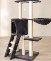 Centre d'activités pour chat moderne, écologique et durable, arbre à chat, griffoir, perchoir, lit, échelle d'escalade, utilisation intérieure, en carton facile à assembler