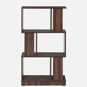 Akihiro Bibliothèque contemporaine au fini noyer Columbia Bibliothèque moderne élégante - Product Image 6