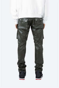 Pantalones ligeros y duraderos de cuero para hombre, cintura media, cómodos, ajustados, de lona para uso diario, trajes informales, estilo Popular - Product Image 4