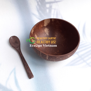 100% bol en coquille de noix de coco durable naturel/bol en noix de coco polie avec logo laser gravé fabriqué au Vietnam - Product Image 6