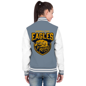 Chaqueta Varsity Premium de Forro Polar para Mujer, Estilo Letterman Informal de Algodón Suave para la Escuela y Compras - Product Image 4