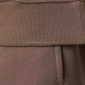 Custom 100% Cotton Terry Oversized Tracksuit Men Flare Stacked Sweatpants and Hoodie Set - Product Image 3