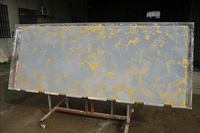 Panel Decorativo Arquitectónico Moderno Dorado, Impermeable, Ignífugo, con Textura Dorada Cepillada, para Paredes Interiores, Diseño Gráfico Comercial