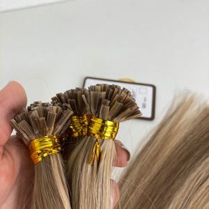 Extensions de cheveux humains brésiliens vierges Remy 100% Apohair Tracy V-Tip, sans traitement chimique, 100g, double trame, lisses - Product Image 1