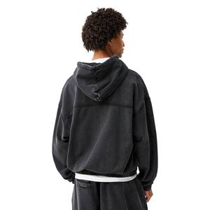 Sweat-shirt à capuche surdimensionné en coton brut 2025, sweat-shirt à capuche personnalisé délavé à l'acide, sweat-shirt vintage, sweat-shirt délavé avec impression sérigraphique - Product Image 4