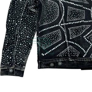 Promotion Veste en jean imprimé graphique Style à capuche amovible et veste en jean chaude pour l'hiver - Product Image 5