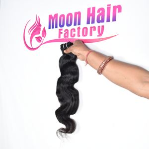 Lot de cheveux indiens 100% naturels, Bodywave, disponible directement de l'usine à prix de gros, aspect naturel, brillance et volume, en vente - Product Image 5