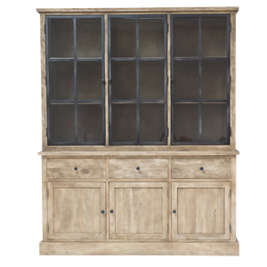 Buffet Clotilde en manguier brossé et métal noir - Product Image 1