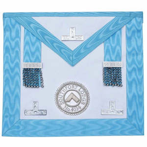 Maçonnique Bleu Lodge Passé Maître Tablier Or Machine Broderie Saint Royal Francs-Maçons Grand Tablier - Product Image 3