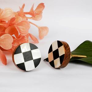 CellCase 10 PCS Perillas redondas de madera para gabinetes con forma de seta Cajón Perillas de mármol más vendidas con color personalizado - Product Image 4