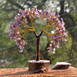 Árbol de Cristal con 300 Cuentas de Piedras Preciosas Naturales para Decoración del Hogar u Oficina, Vastu Feng Shui, Hecho a Mano, Energía Positiva - Product Image 4
