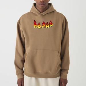 Venta al por mayor logotipo personalizado Premium Drop Shoulder en blanco liso francés Terry peso pesado 400 500 GSM algodón pulóver Sudadera con capucha para hombres - Product Image 4