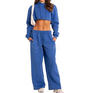 ¡Venta al por mayor de pantalones acampanados personalizados para mujer, ropa de calle con cintura elástica para el invierno con estilo frontal plano en línea! - Product Image 5