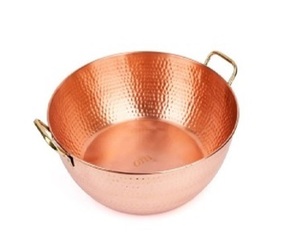 Copper Hammered <b>Deep</b> Pedicure <b>Bowl</b> With Handle Indian High Demanding Handmade Classic Copper Non Plumbing Foot Pedicure <b>Bowl</b> - Product Image 2