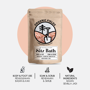 ORGANIC FIELDS 250g Bain de siège, Poudre à base de plantes naturelle pour le nettoyage corporel, compatible avec les minéraux, certifiée KKM, Sel d'Epsom et de l'Himalaya - Product Image 5