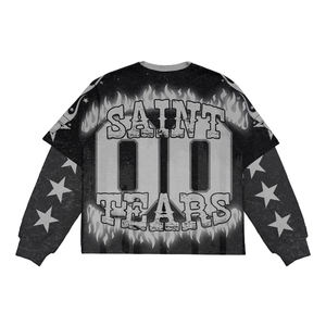 เสื้อยืดแขนสองชั้น ปรับแต่งได้ คุณภาพสูง เสื้อผู้ชายเนื้อหนา - Product Image 2