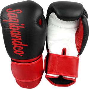 Guantes de cuero personalizados negros/naranjas Guantes de boxeo Muay Thai y guantes de kickboxing de 12oz para hombre - Product Image 3