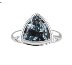 925 bague en argent Sterling lunette réglage Pietersite pierres précieuses mélange formes classique fiançailles fête de mariage à la mode unisexe - Product Image 3